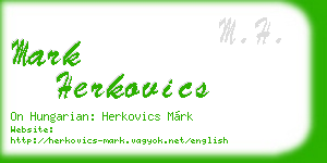 mark herkovics business card